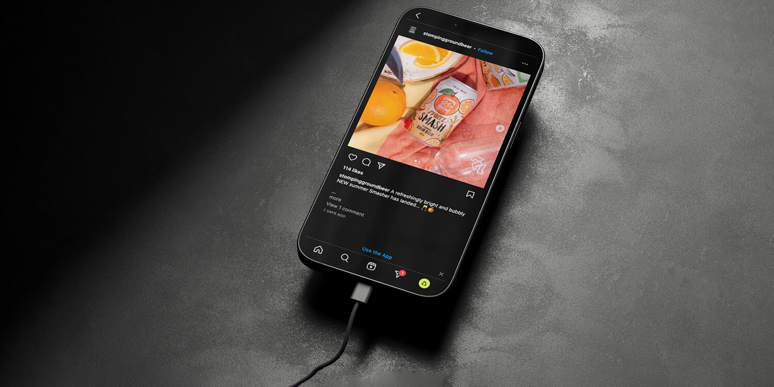 An Instagram post on a phone — paid social.